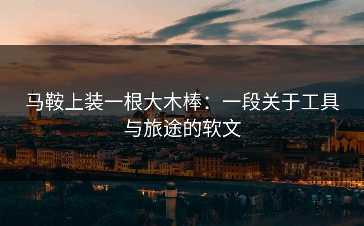 马鞍上装一根大木棒：一段关于工具与旅途的软文